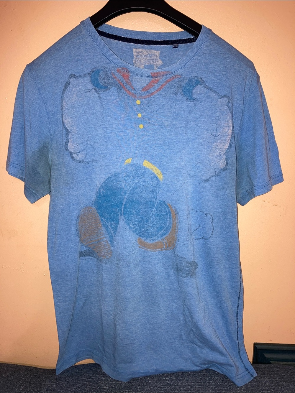 next Light Blue Short-Sleeve Graphic Tee with Multicolor Print